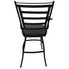 Extra Hoge Spectator Draaibare Barkruk – Zithoogte 89 cm, Zwart Frame