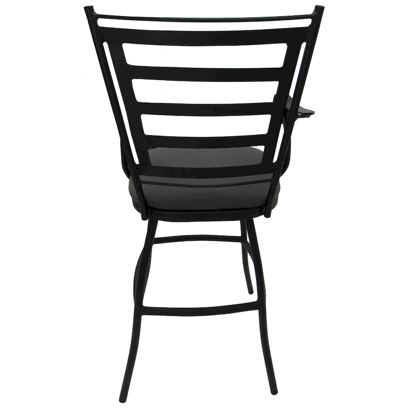 Extra Hoge Spectator Draaibare Barkruk – Zithoogte 89 cm, Zwart Frame