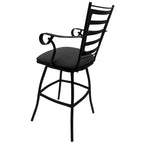 Extra Hoge Spectator Draaibare Barkruk – Zithoogte 89 cm, Zwart Frame