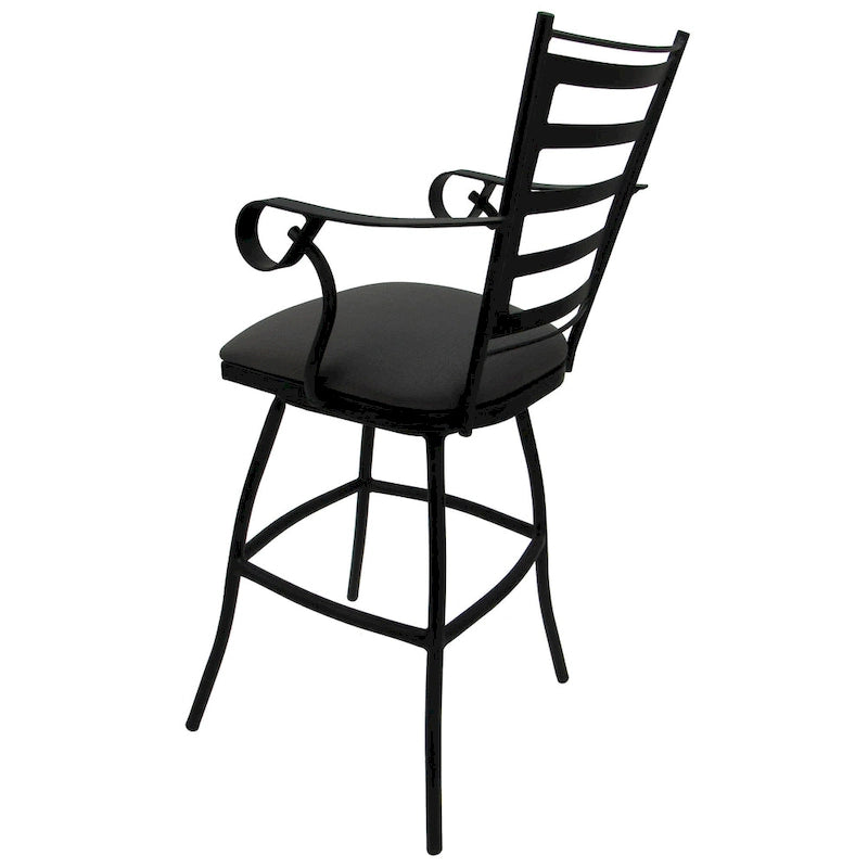 Extra Hoge Spectator Draaibare Barkruk – Zithoogte 89 cm, Zwart Frame
