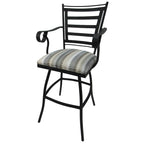 Extra Hoge Spectator Draaibare Barkruk – Zithoogte 89 cm, Zwart Frame