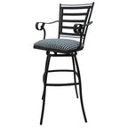 Extra Hoge Spectator Draaibare Barkruk – Zithoogte 89 cm, Zwart Frame