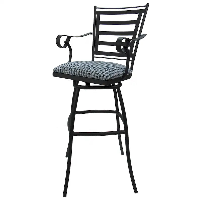 Extra Hoge Spectator Draaibare Barkruk – Zithoogte 89 cm, Zwart Frame