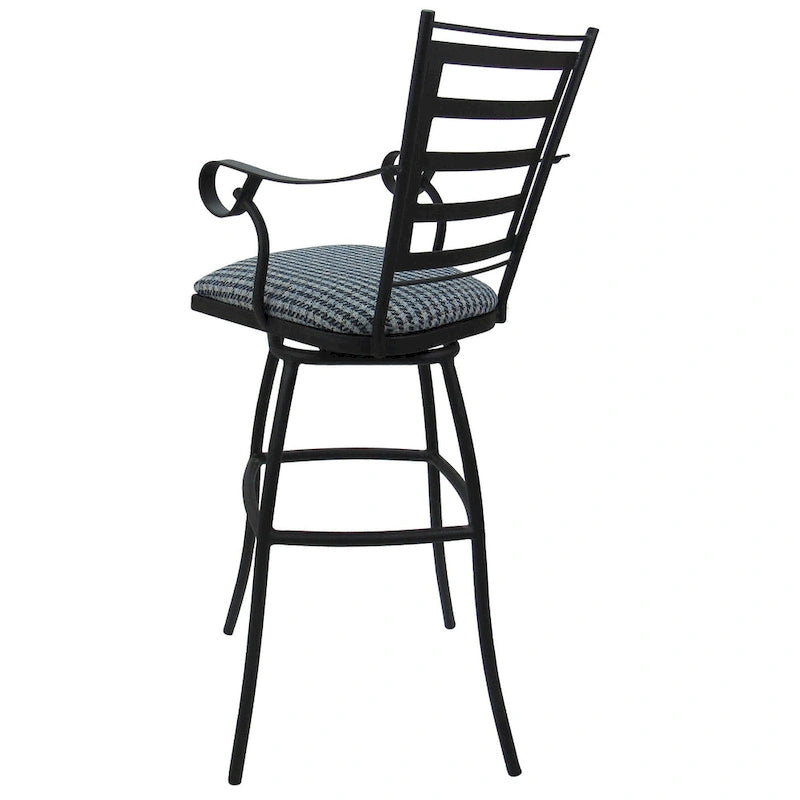 Extra Hoge Spectator Draaibare Barkruk – Zithoogte 89 cm, Zwart Frame