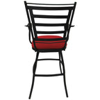 Extra Hoge Spectator Draaibare Barkruk – Zithoogte 89 cm, Zwart Frame