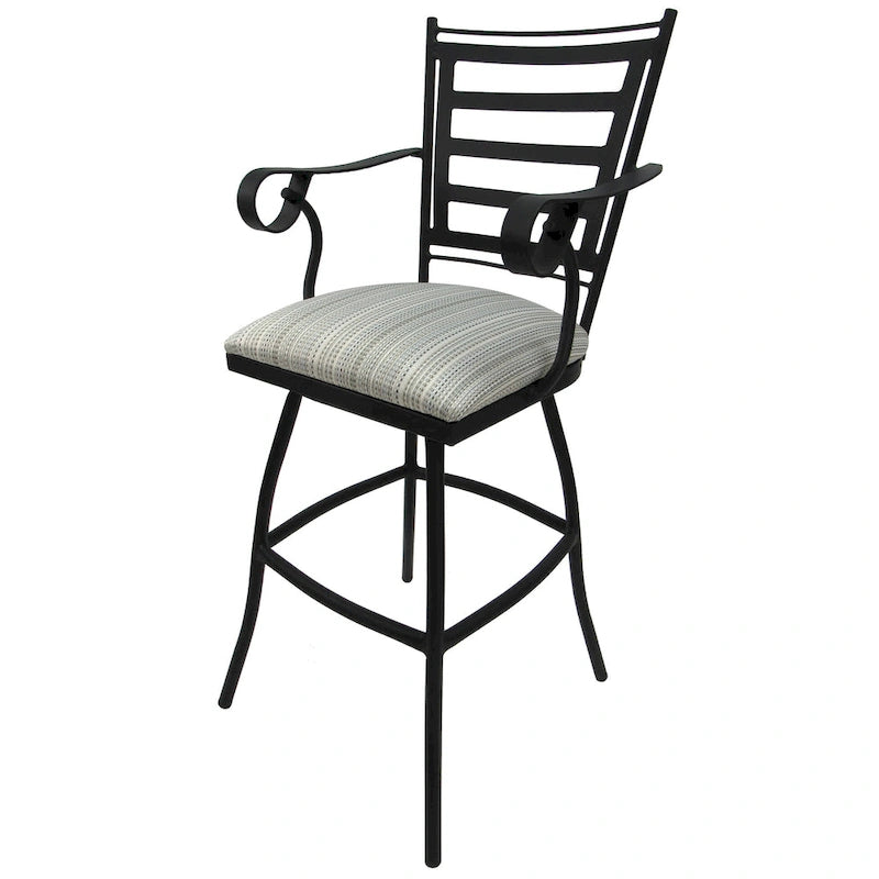 Extra Hoge Spectator Draaibare Barkruk – Zithoogte 89 cm, Zwart Frame