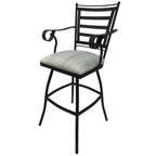 Extra Hoge Spectator Draaibare Barkruk – Zithoogte 89 cm, Zwart Frame
