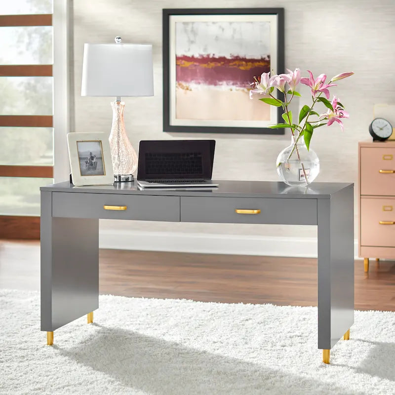 Jaren '50 Stijl Bureau met Twee Lades