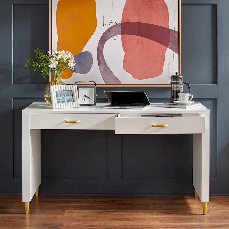 Jaren '50 Stijl Bureau met Twee Lades