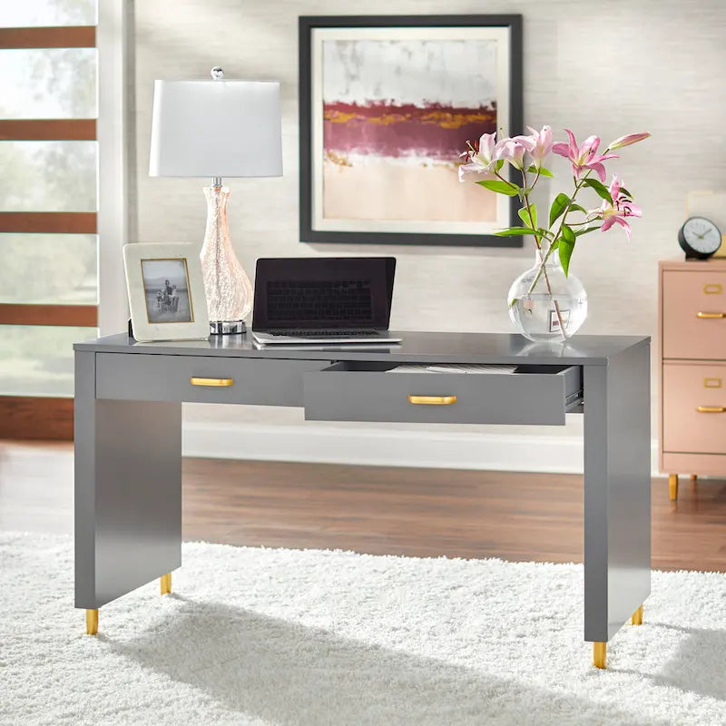 Jaren '50 Stijl Bureau met Twee Lades