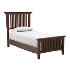 Mission-stijl houten bedframe met vintage eiken afwerking