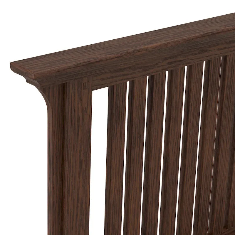 Mission-stijl houten bedframe met vintage eiken afwerking