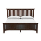 Mission-stijl houten bedframe met vintage eiken afwerking