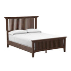 Mission-stijl houten bedframe met vintage eiken afwerking