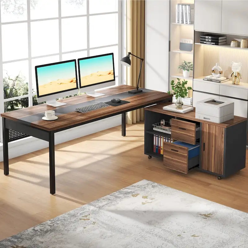 70,8-inch directiebureau met 47-inch ladeblok