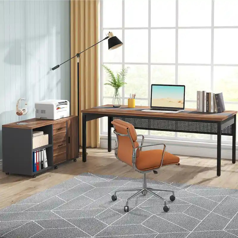 70,8-inch directiebureau met 47-inch ladeblok
