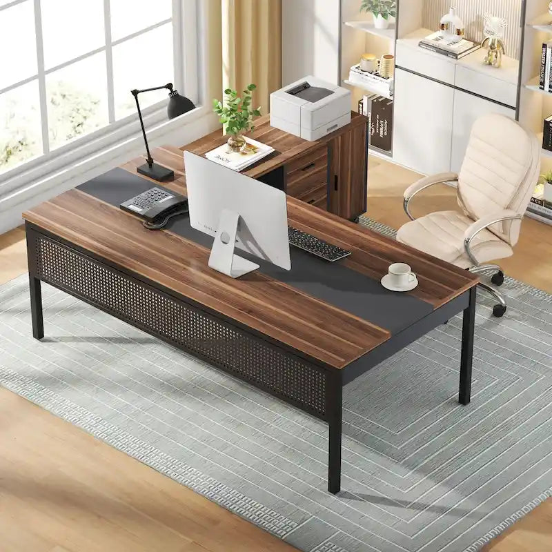 70,8-inch directiebureau met 47-inch ladeblok