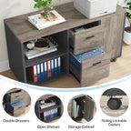 70,8-inch directiebureau met 47-inch ladeblok