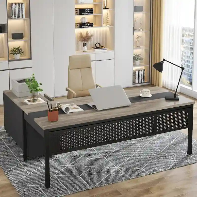 70,8-inch directiebureau met 47-inch ladeblok
