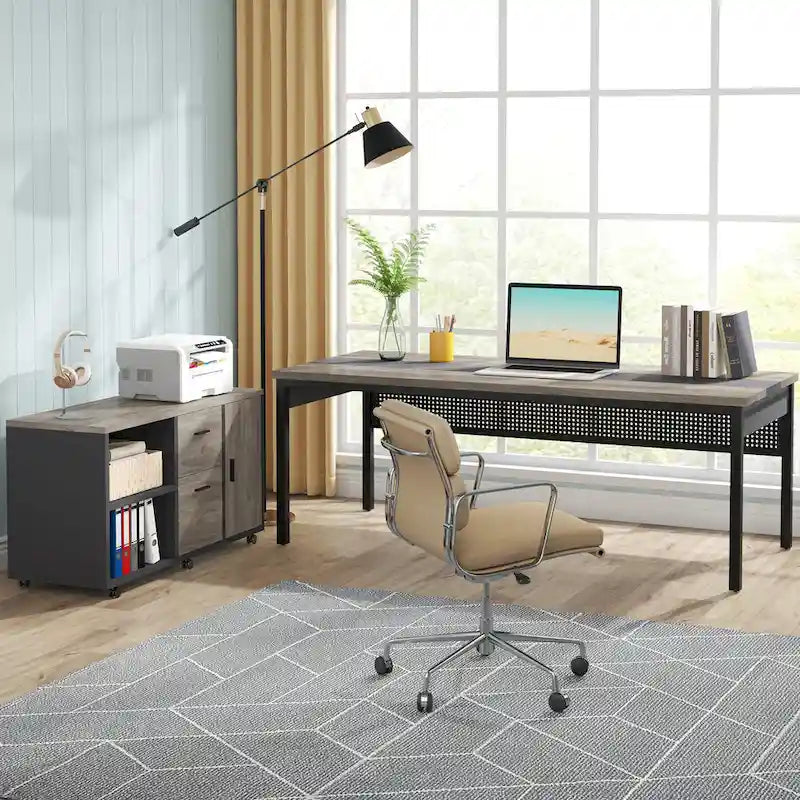 70,8-inch directiebureau met 47-inch ladeblok