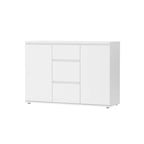 Modern Dressoir met 2 Deuren en 3 Laden – Wit