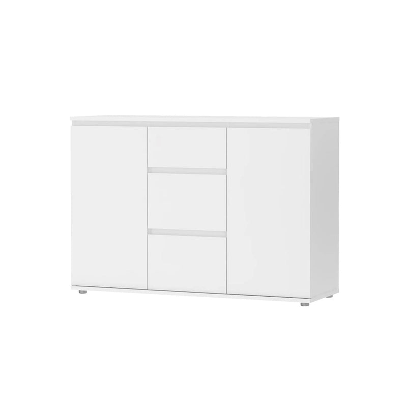 Modern Dressoir met 2 Deuren en 3 Laden – Wit