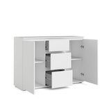 Modern Dressoir met 2 Deuren en 3 Laden – Wit