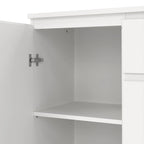 Modern Dressoir met 2 Deuren en 3 Laden – Wit
