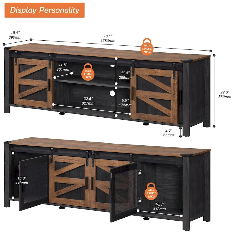 TV-meubel voor 75-inch tv
