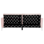 Hedendaags Opvouwbaar Fluweel Futonbed met Chromen Poten