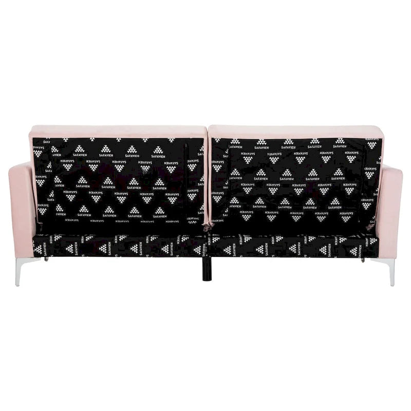 Hedendaags Opvouwbaar Fluweel Futonbed met Chromen Poten