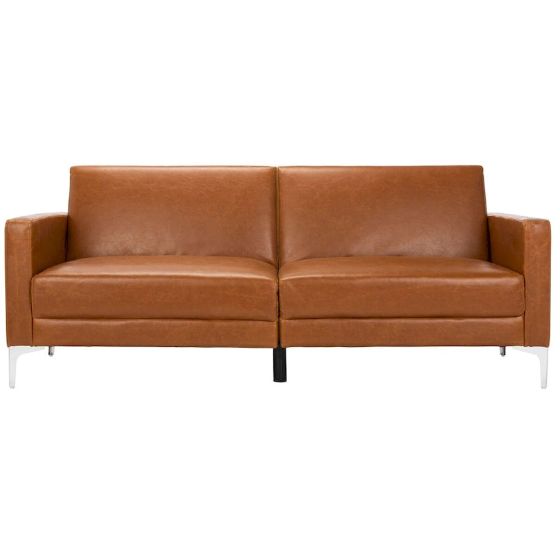 Hedendaags Opvouwbaar Fluweel Futonbed met Chromen Poten