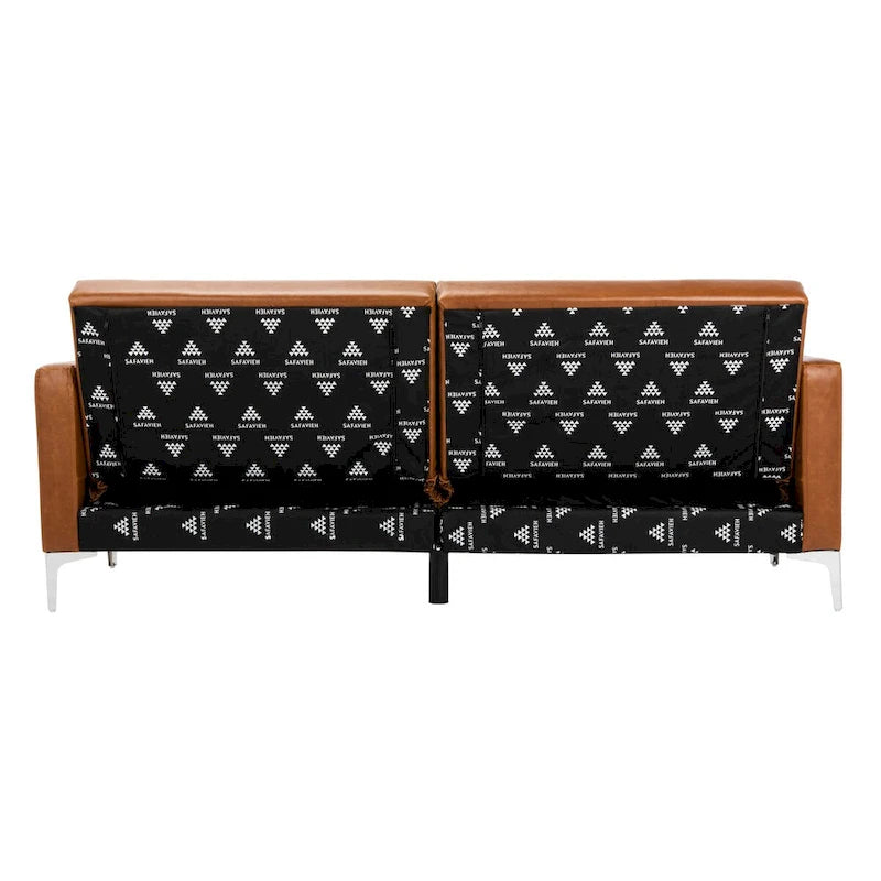 Hedendaags Opvouwbaar Fluweel Futonbed met Chromen Poten