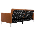 Hedendaags Opvouwbaar Fluweel Futonbed met Chromen Poten