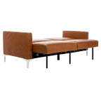 Hedendaags Opvouwbaar Fluweel Futonbed met Chromen Poten