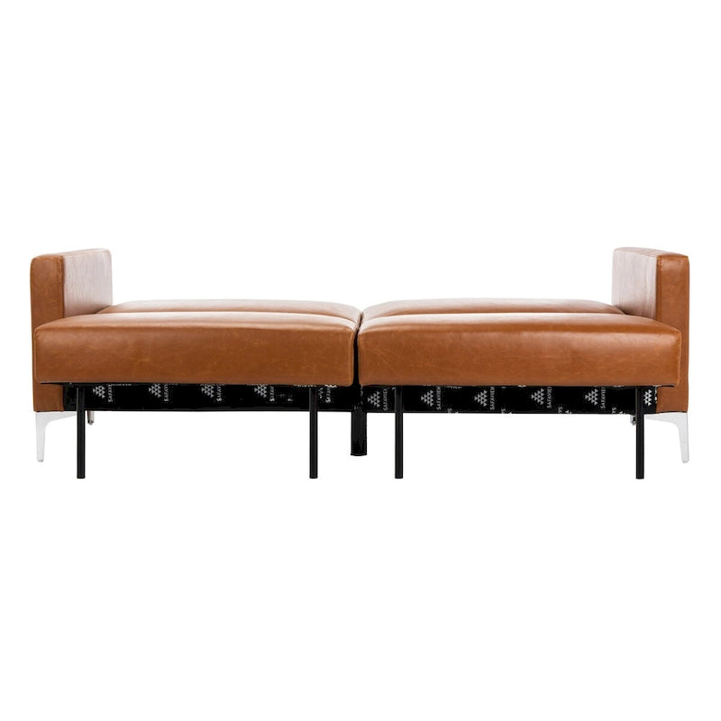 Hedendaags Opvouwbaar Fluweel Futonbed met Chromen Poten