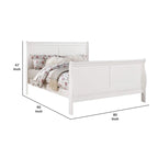 Tweepersoonsbed (Eastern King Size) met panelen, wit