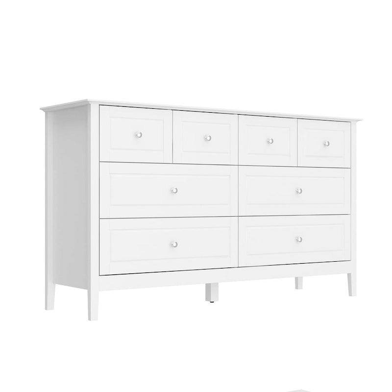 Commode met 6 lades en zilveren ronde knoppen