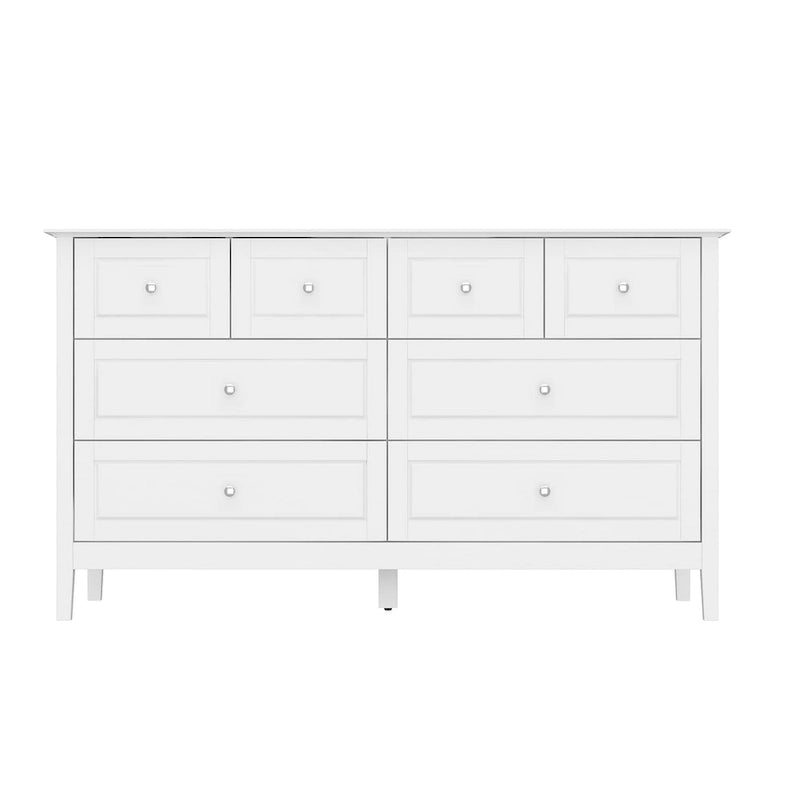 Commode met 6 lades en zilveren ronde knoppen