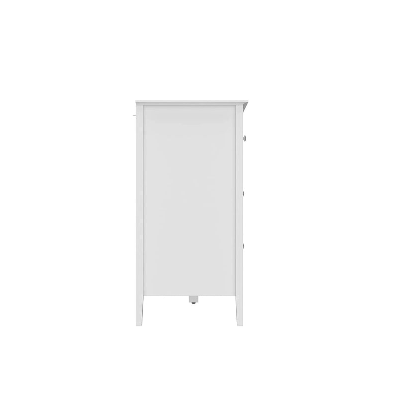 Commode met 6 lades en zilveren ronde knoppen