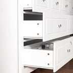 Commode met 6 lades en zilveren ronde knoppen