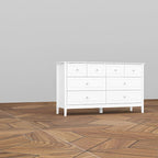 Commode met 6 lades en zilveren ronde knoppen