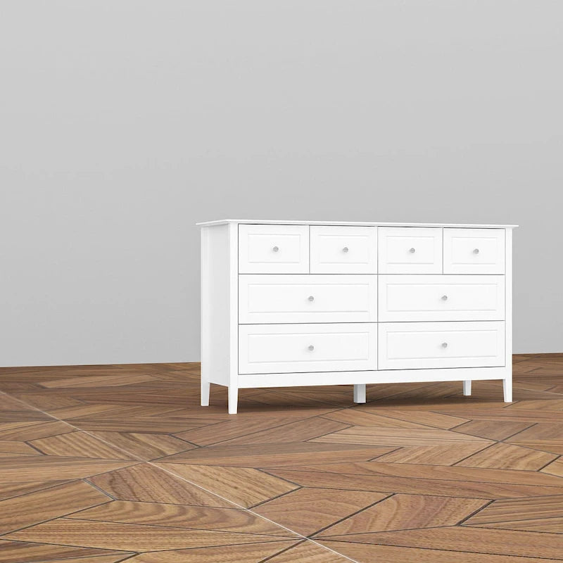 Commode met 6 lades en zilveren ronde knoppen