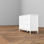 Commode met 6 lades en zilveren ronde knoppen