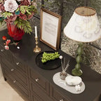 Commode met 6 lades en zilveren ronde knoppen