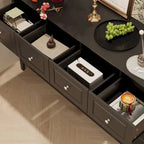 Commode met 6 lades en zilveren ronde knoppen