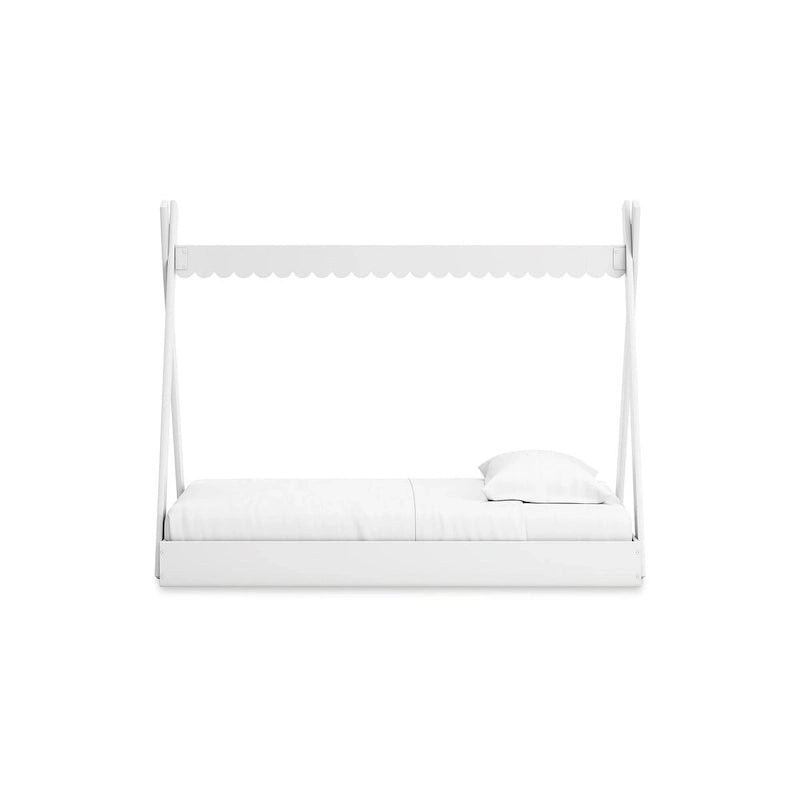 Wit Twin Hemelbed met Overkapping