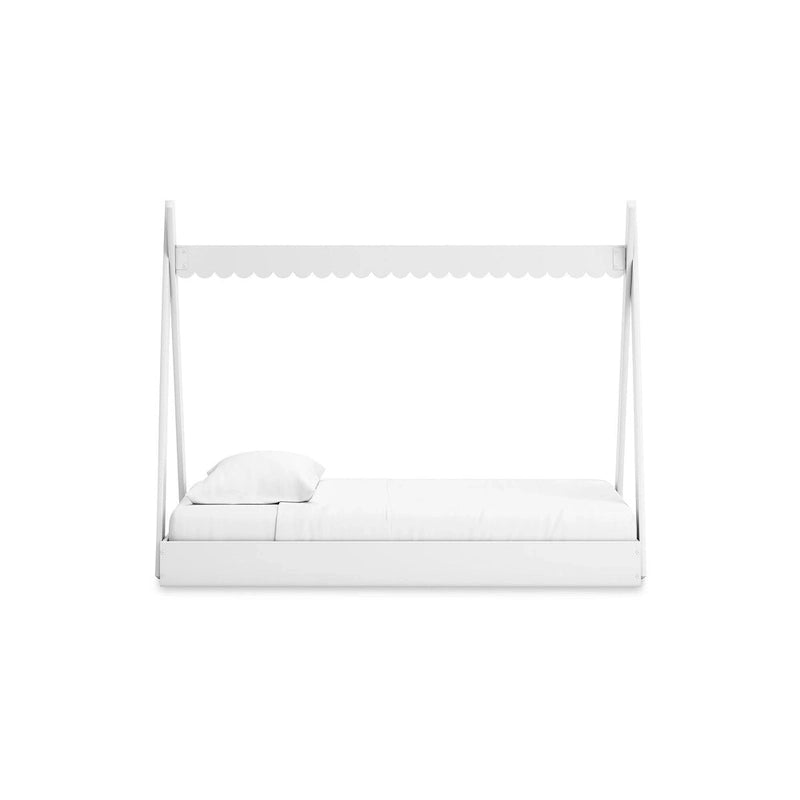 Wit Twin Hemelbed met Overkapping