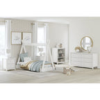 Wit Twin Hemelbed met Overkapping