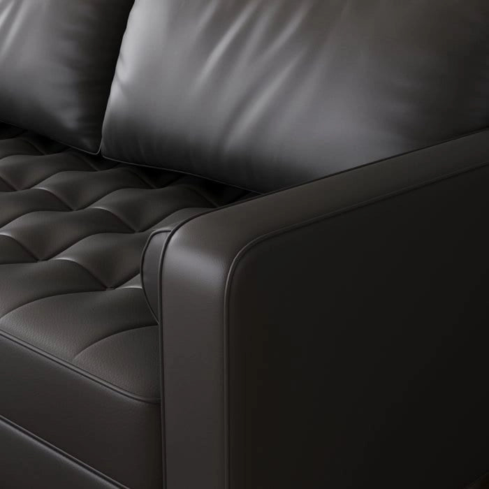 70,1" Fauxleren Sofa met Gecapitonneerde Zitting